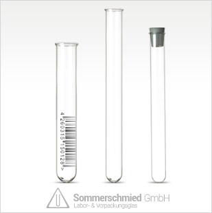 Reagenzglas mit Bördelrand, Bördelrand, Reagenzgläser mit Bördelrand, Probierglas, Eprovetten